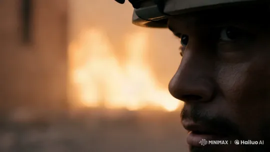 Soldier's Determination Amidst War's Chaos – AI Generated Video | Hailuo AI