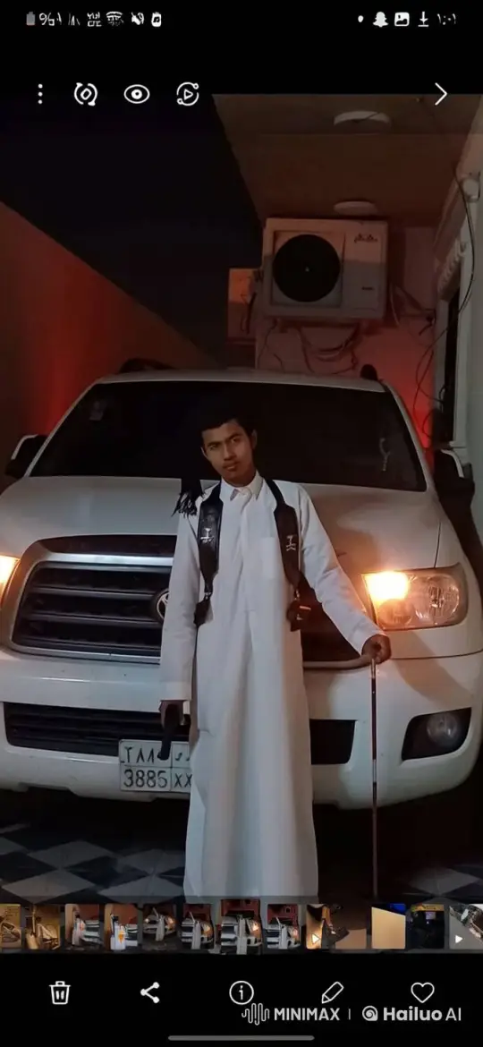 Young Man Smoking by SUV in Calm Night Scene – AI Generated Video | Hailuo AI