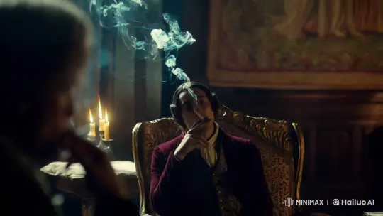 Contemplative Figure in Dimly Lit, Smoky Room – AI Generated Video | Hailuo AI