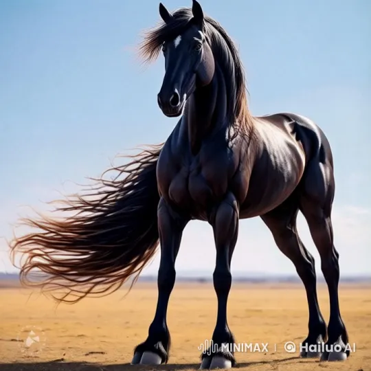 Stunning Sunset Horse Display in Live2D Animation – AI Generated Video | Hailuo AI