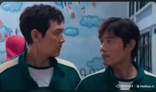 Intimate Moment Between Two Men in Green Tracksuits – AI Generated Video | Hailuo AI
