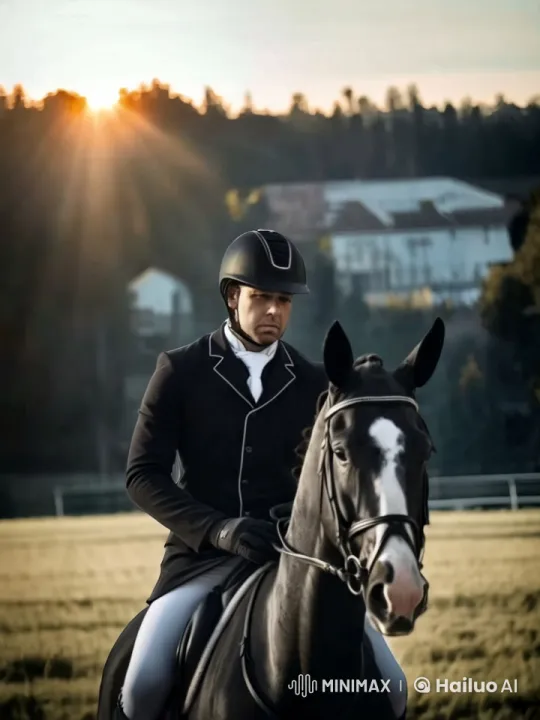 Tranquil Sunset Ride: Rider and Horse Bond in Golden Hour – AI Generated Video | Hailuo AI