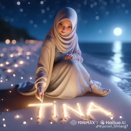 Moonlit Beach: Enchanted Name Writing Scene – AI Generated Video | Hailuo AI