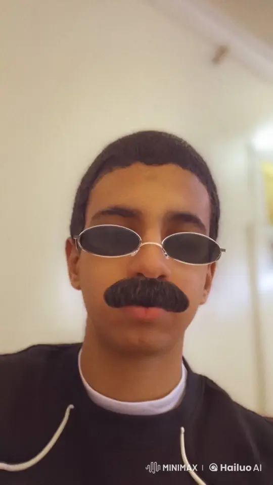 Person with Sunglasses and Mustache Smoking Casually – AI Generated Video | Hailuo AI
