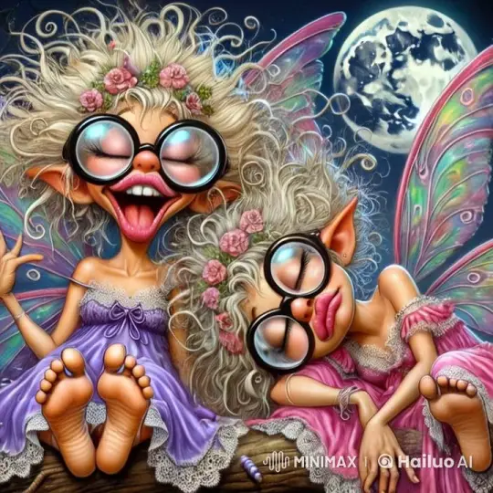 Fairy Friends on Branch Under Moonlight – AI Generated Video | Hailuo AI