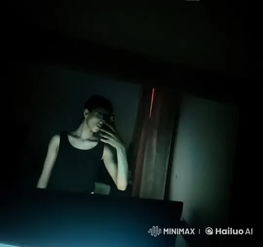 Mysterious Selfie: A Person Reflects with a Cigarette – AI Generated Video | Hailuo AI