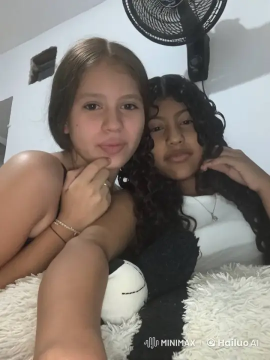 Girls Playfully Poking Each Other on Bed – AI Generated Video | Hailuo AI