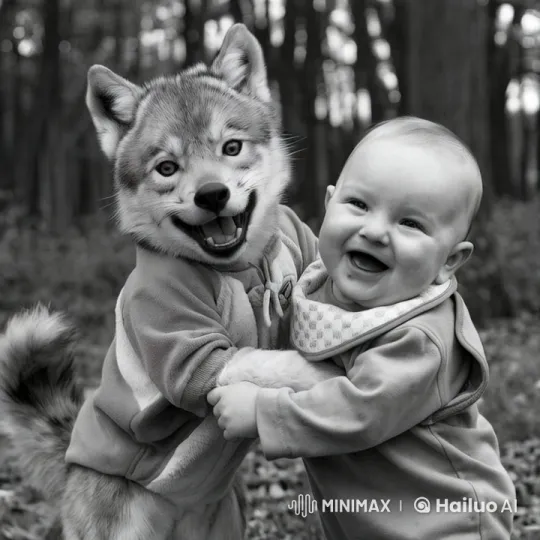 Baby Tiger and Boy Stroll Joyfully Through Forest – AI Generated Video | Hailuo AI