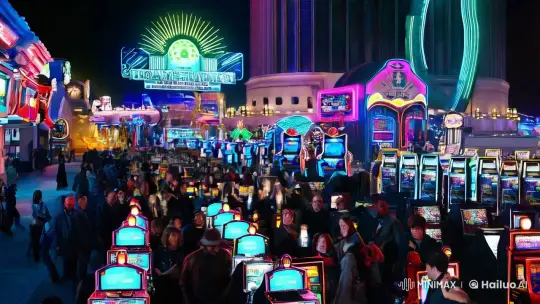 Detective and Cybernetic Puppy in Futuristic Vegas Gunfight – AI Generated Video | Hailuo AI