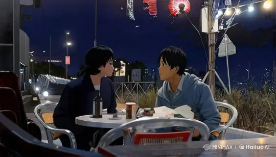 Intimate Evening Chat Between Characters Captured in Live2D Animation – AI Generated Video | Hailuo AI