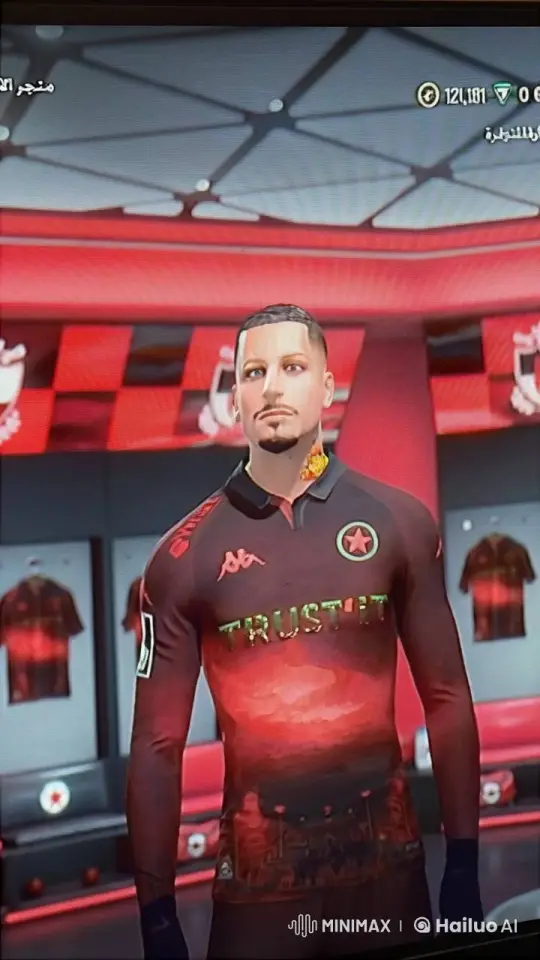 Football Player in Locker Room with Confident Stance – AI Generated Video | Hailuo AI