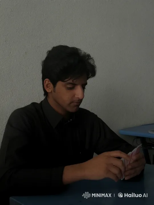 Person Contemplates with Cards, Smokes in Silent Room – AI Generated Video | Hailuo AI