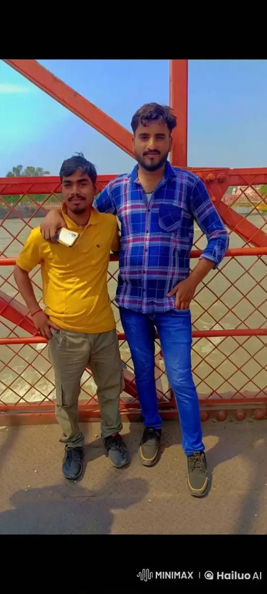 Men Embrace on Bridge, Mimicking a Kiss – AI Generated Video | Hailuo AI