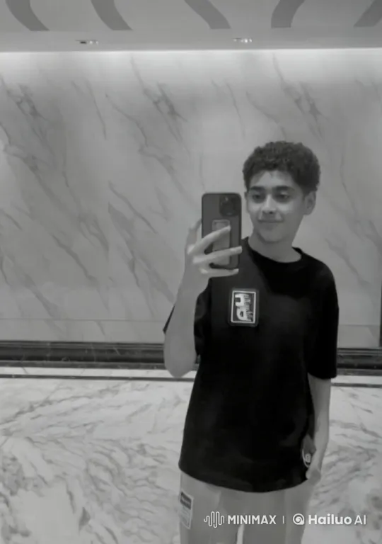 Young Person Vapes in Marble-Walled Selfie – AI Generated Video | Hailuo AI
