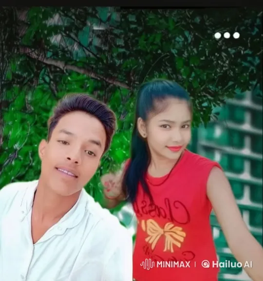 Affectionate Couple Engages with Viewer in Animated Scene – AI Generated Video | Hailuo AI