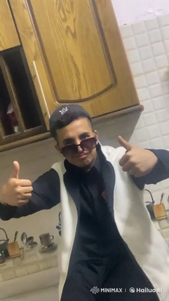 Young Man Thumbs Up, Smokes Casually in Kitchen – AI Generated Video | Hailuo AI