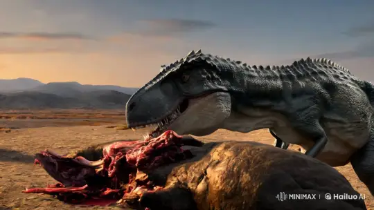 Prehistoric Predators: Allosaurus and Tyrannosaurus Rex – AI Generated Video | Hailuo AI