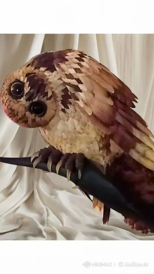 Intimate Observation of a Serene Owl – AI Generated Video | Hailuo AI