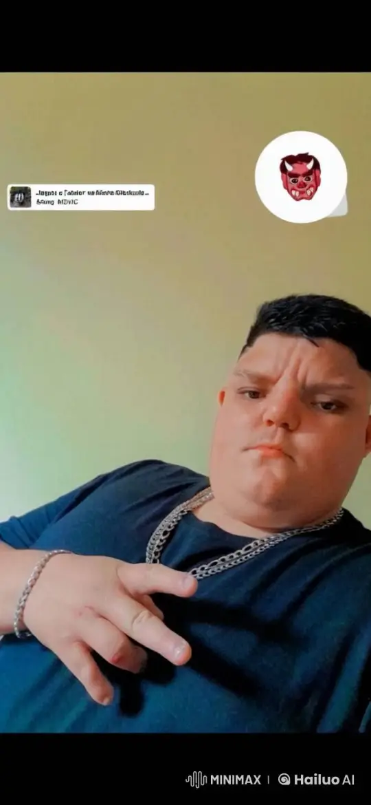 Man Poses with Hand Gesture Against Plain Background – AI Generated Video | Hailuo AI