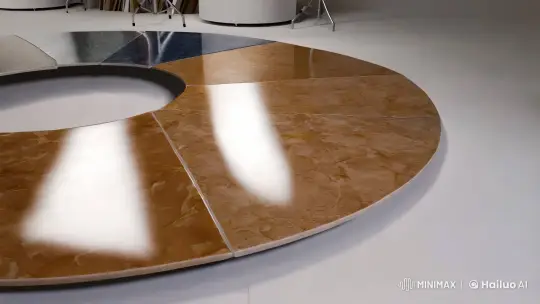 3D Video Ad: Showcase of Porcelain Tiles in Minimalist Setting – AI Generated Video | Hailuo AI