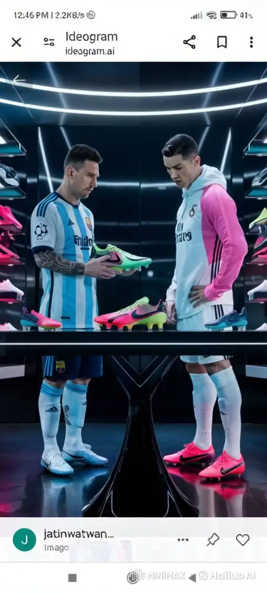 Legendary Rivals Unite in High-Fashion Football Scene – AI Generated Video | Hailuo AI