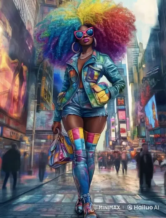 Vibrant Cityscape: Fashionable Walk of Confidence – AI Generated Video | Hailuo AI