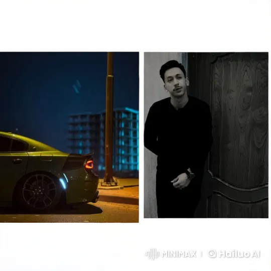 Man Reflects on City Street at Night – AI Generated Video | Hailuo AI