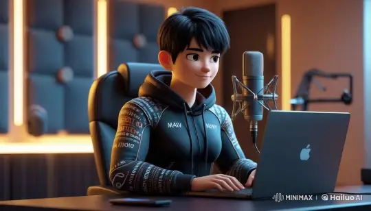 Engaging Speaker in a Modern Studio Setting – AI Generated Video | Hailuo AI
