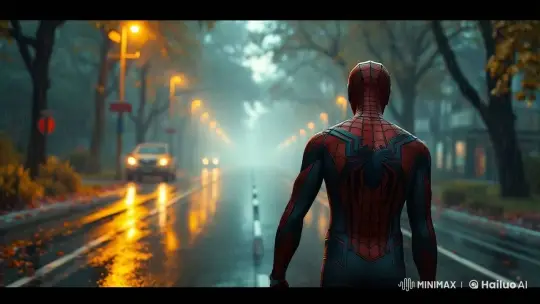 Vehicle Travels Through Fog and Rain: Mid-Shot – AI Generated Video | Hailuo AI
