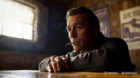 Contemplative Man in Intimate, Smoky Setting – AI Generated Video | Hailuo AI
