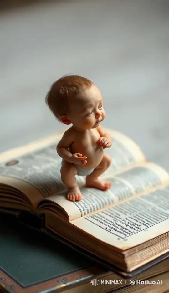 Baby Explores Book with Curiosity and Confidence – AI Generated Video | Hailuo AI