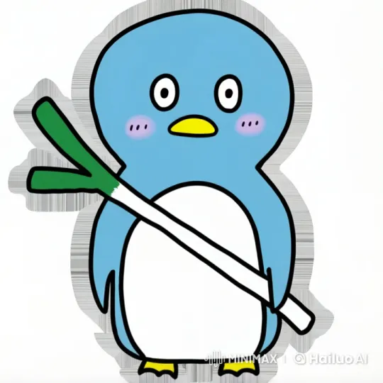 Cute Penguin Dances Cheerfully with Leek in Live2D Animation – AI Generated Video | Hailuo AI