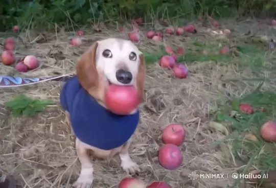 Dog Transforms, Throws Car in Apple Orchard Scene – AI Generated Video | Hailuo AI