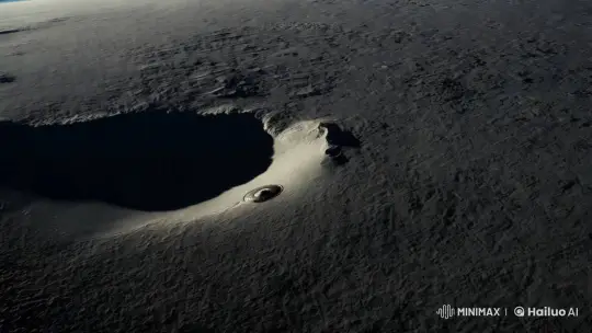 Moon Zoom Reveals Emerging UFO With Cinematic Tension – AI Generated Video | Hailuo AI