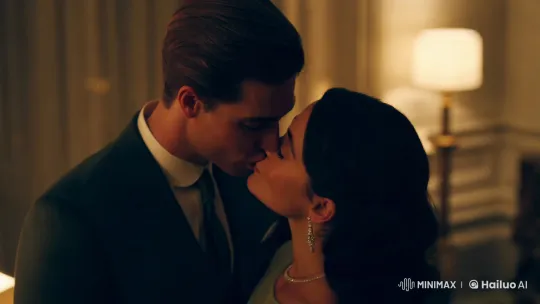 Intimate Kiss in Dimly Lit, Elegant Setting – AI Generated Video | Hailuo AI