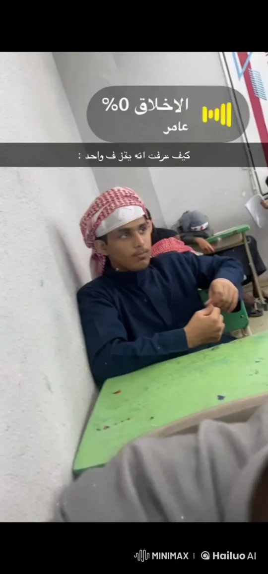 Young Man Contemplates with a Cigarette in a Static Classroom – AI Generated Video | Hailuo AI