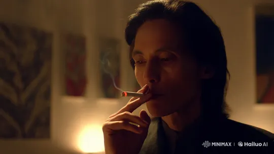 Contemplative Person in Intimate Room Smoking – AI Generated Video | Hailuo AI