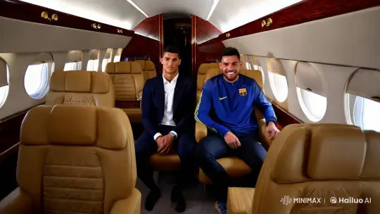 Ronaldo and Messi in Luxurious Private Plane Setting – AI Generated Video | Hailuo AI