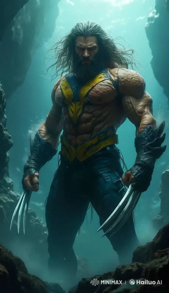 Heroic Pose Underwater Animation in Live2D – AI Generated Video | Hailuo AI