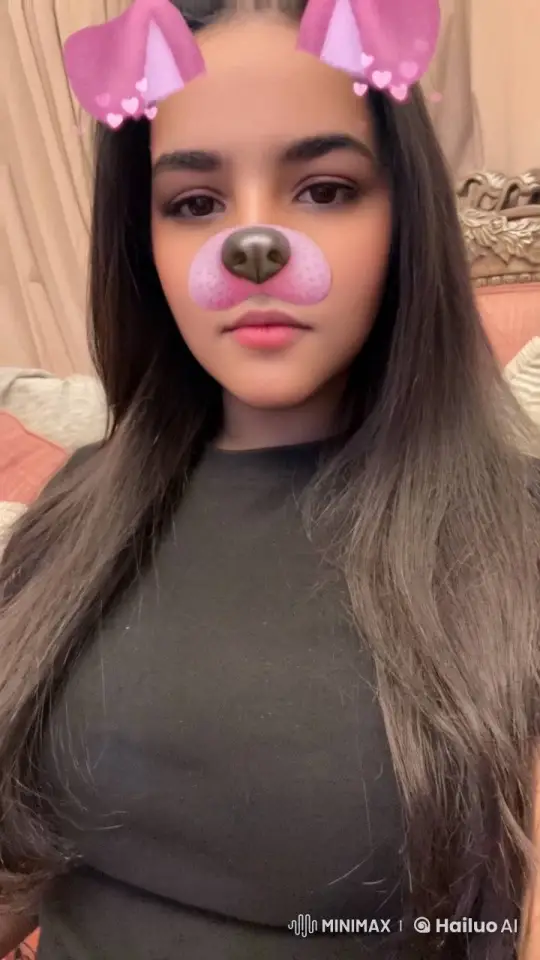 Young Woman Smoking with Dog-Face Filter – AI Generated Video | Hailuo AI