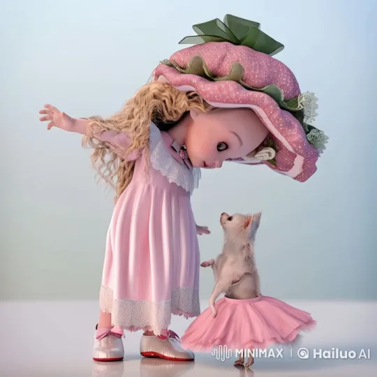 Girl and Chihuahua Perform Graceful Ballet Together – AI Generated Video | Hailuo AI