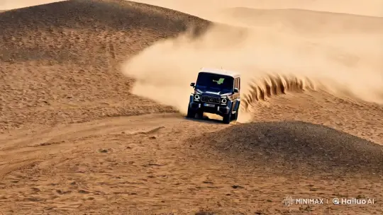 Mercedes G-Class Conquers Desert Dunes – AI Generated Video | Hailuo AI