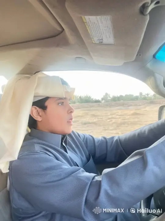 Young Man Drives Through Desert, Smokes in Car – AI Generated Video | Hailuo AI