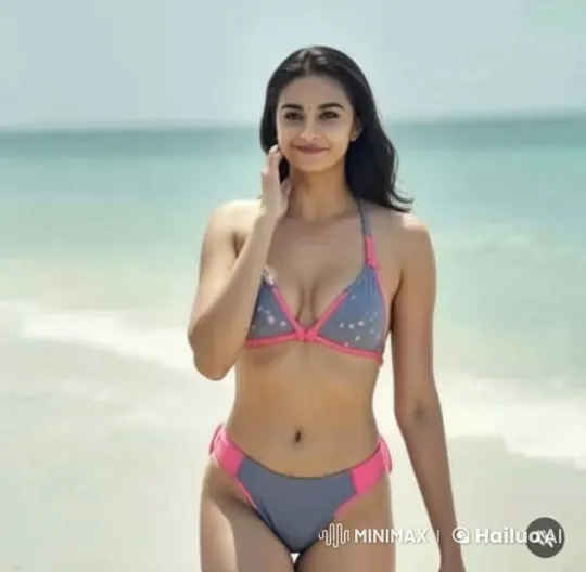 Live2D Animated Woman on a Serene Beach – AI Generated Video | Hailuo AI