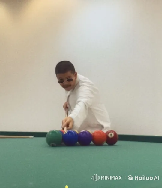 Pool Player Aiming for a Shot in Dim Lighting – AI Generated Video | Hailuo AI