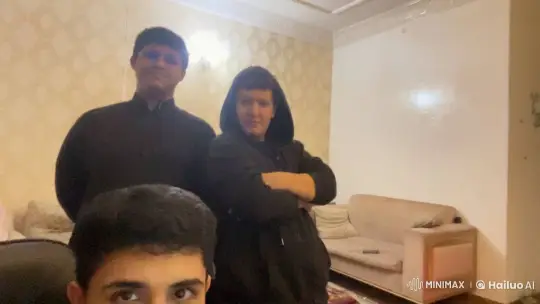 Three Friends in Living Room with One Smoking – AI Generated Video | Hailuo AI