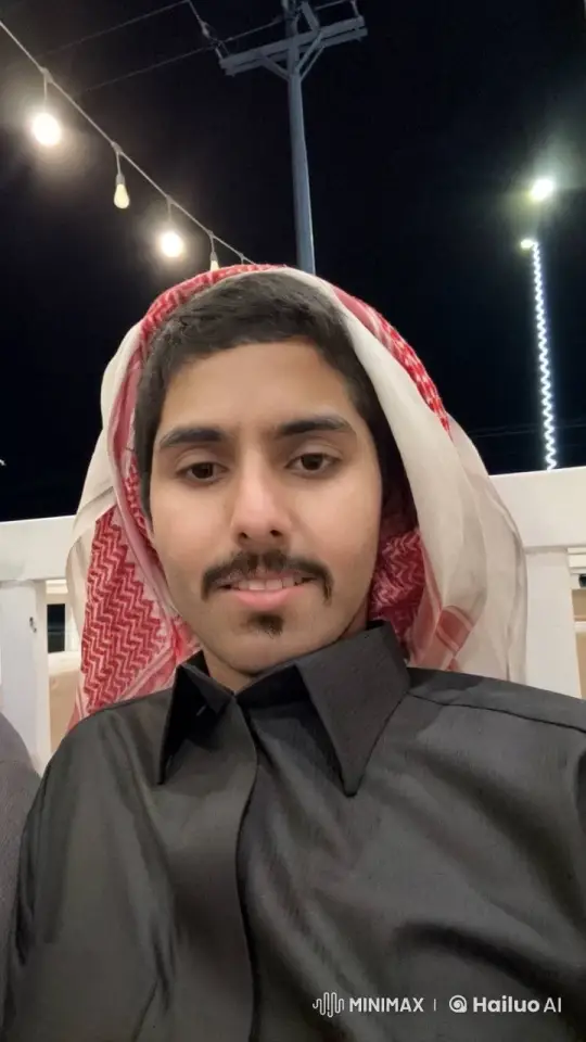 Nighttime Smoking in Traditional Attire with String Lights – AI Generated Video | Hailuo AI