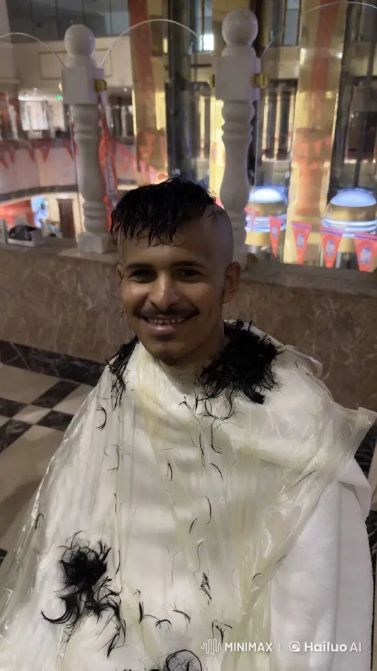 Young Man Enjoying a Smoke After a Haircut in a Colorful Setting – AI Generated Video | Hailuo AI