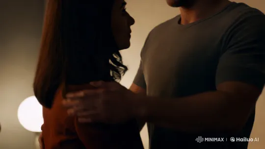 Intimate Embrace in Minimalist, Warmly Lit Setting – AI Generated Video | Hailuo AI