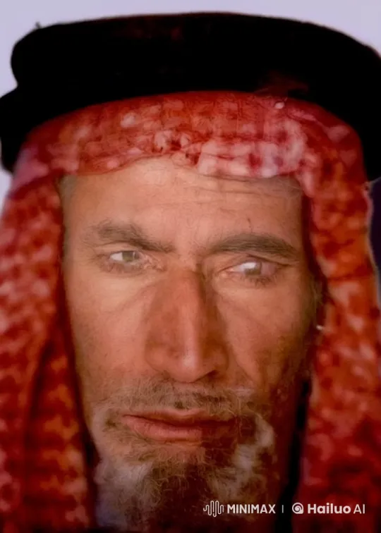 Man in Traditional Attire Reflects Smoking Cigarette – AI Generated Video | Hailuo AI